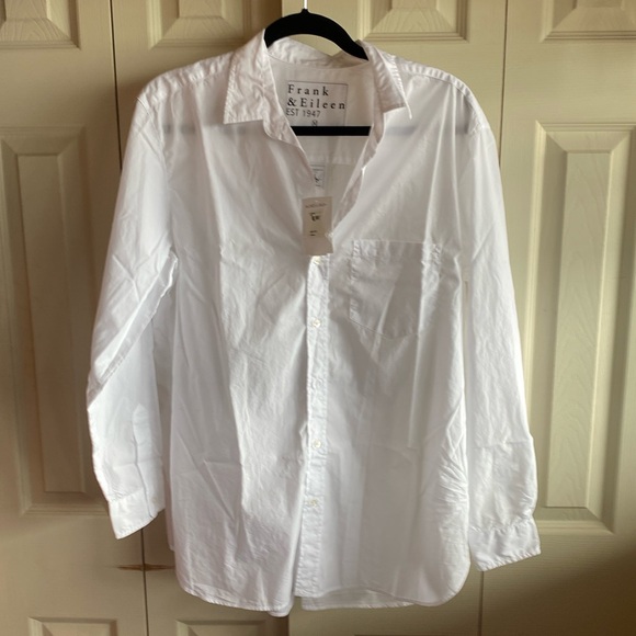 Frank & Eileen NWT Shirley Oversize Tunic 100% Cotton  Button-Up Shirt medium - Picture 1 of 12